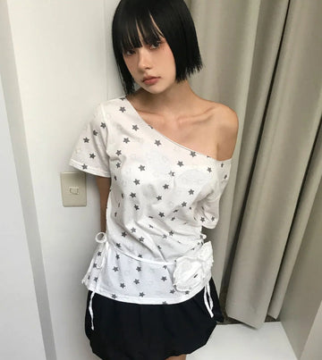 ANGEL STAR OFF-SHOULDER TEE